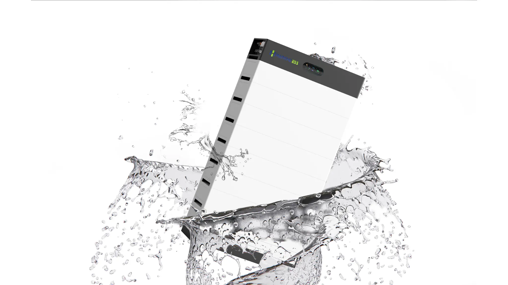 IP65-rated battery stack: supplied Hanchu ESS commercial high-voltage product visual