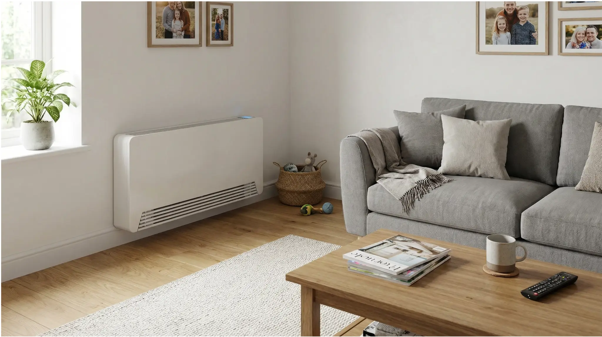 Harnitek HeatBoost radiator in a living room