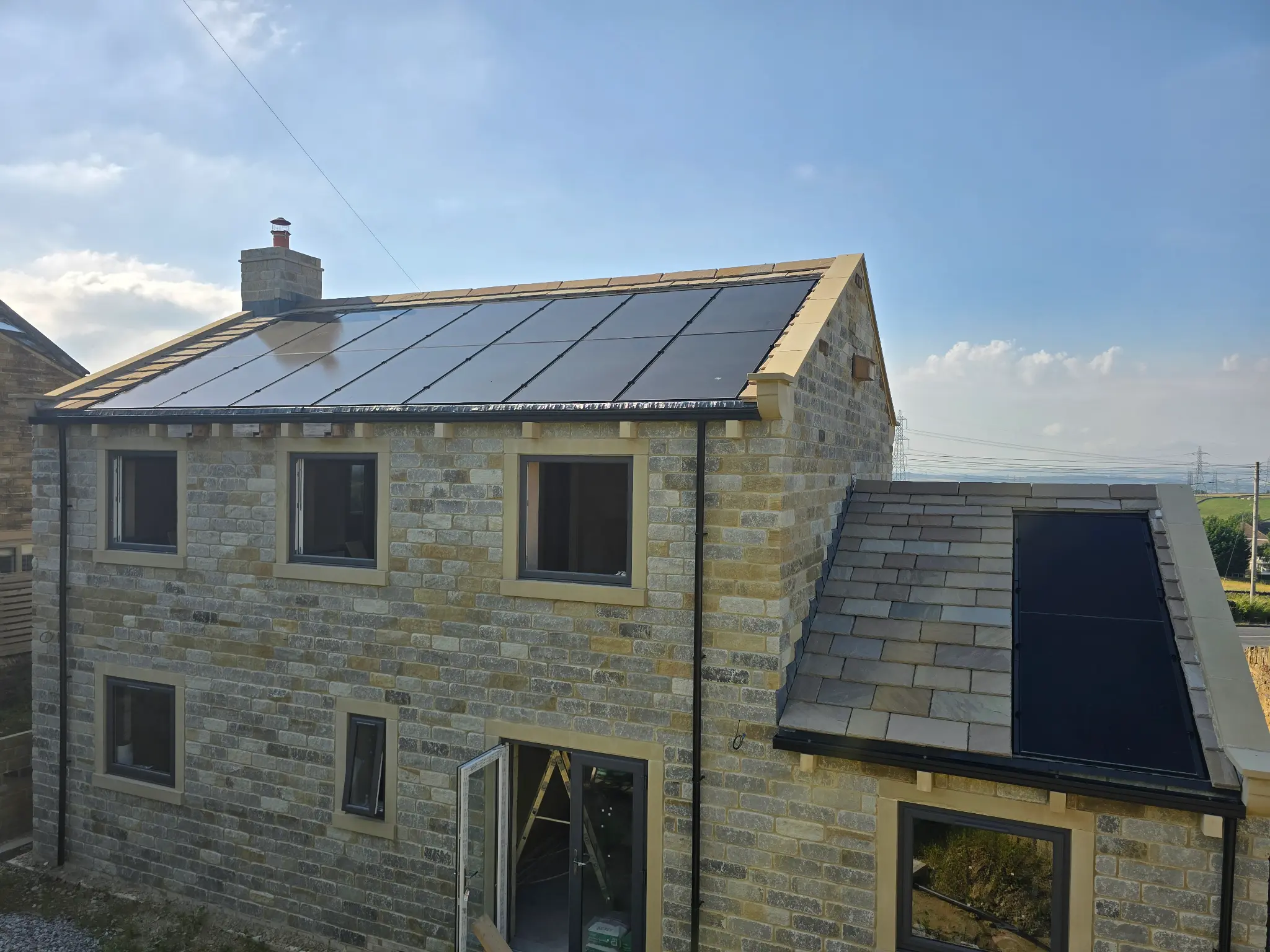 All-black solar panels installed on a Yorkshire home by Home Energy Group
